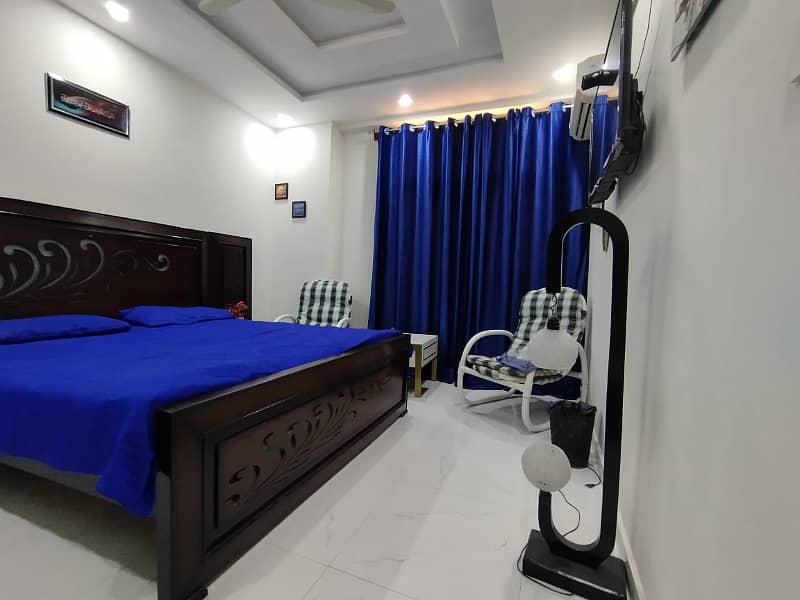 Fully furnished flat for rent 1 bed in bharia town phase 8 2