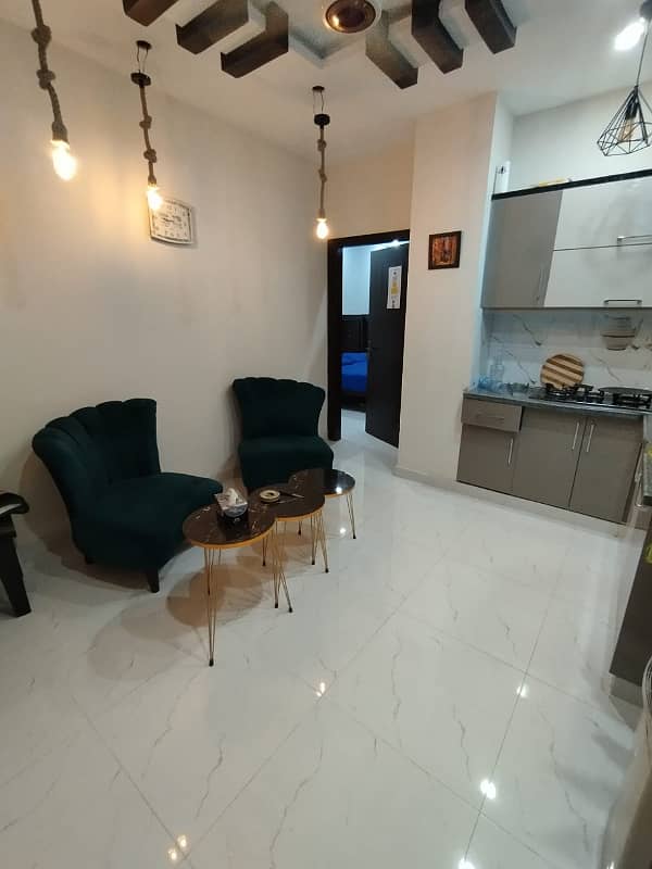 Fully furnished flat for rent 1 bed in bharia town phase 8 6