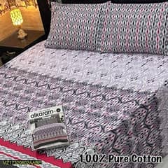 3 pcs cotton printed double bedshet