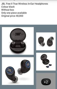 JBL FREE Earphones in Black colour New with out box important Uk