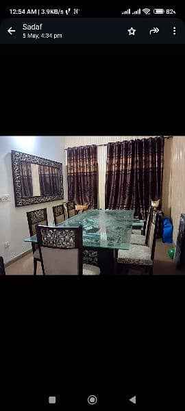 8 seater dining table with wall mirror 2