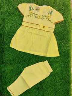 baby girl cotton shirt and trouser set size 3 months and 6 months