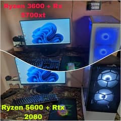 [Ryzen 5600 + RTX 2080] + [Ryzen 3600+Rx 5700xt]+More Custom Gaming PC