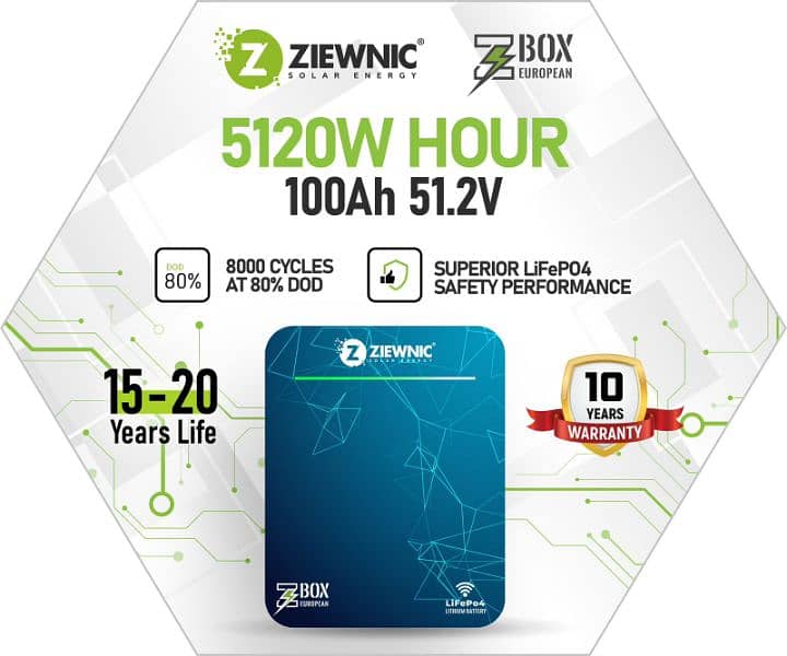 Ziewnic Z Box European 100AH 51.2V Lithium Ion Battery 2