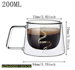 Transparent Double Bottom Glass Mug