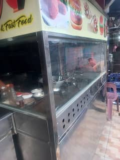 Fast Food shawarma 
Burger steels counter 5" 2.50 new counter setups