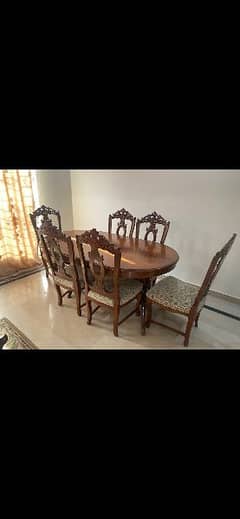 PURE SHEESHAM WOODEN DINNING TABLE SET