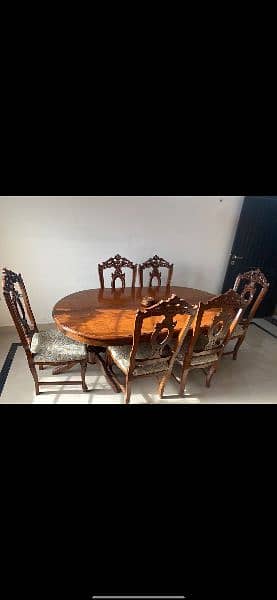 PURE SHEESHAM WOODEN DINNING TABLE SET 1