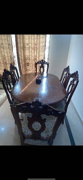 PURE SHEESHAM WOODEN DINNING TABLE SET 2