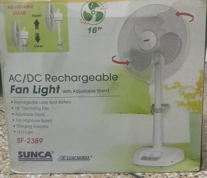 sunca rechargeable fan 1