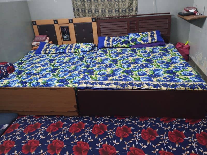 2 beds with mattress condition good Urgent sale. 0