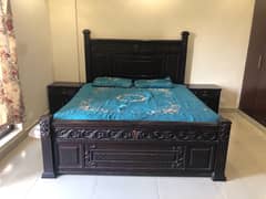 Almost New King Size Wooden Bed