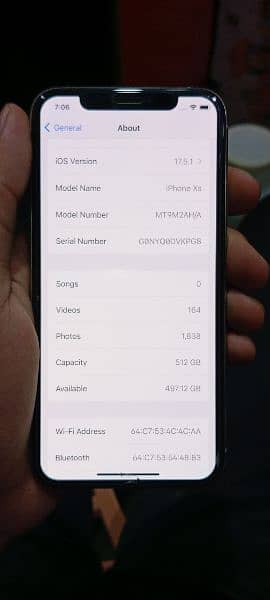 iphone xs 512 gb Dual PTA approved 7