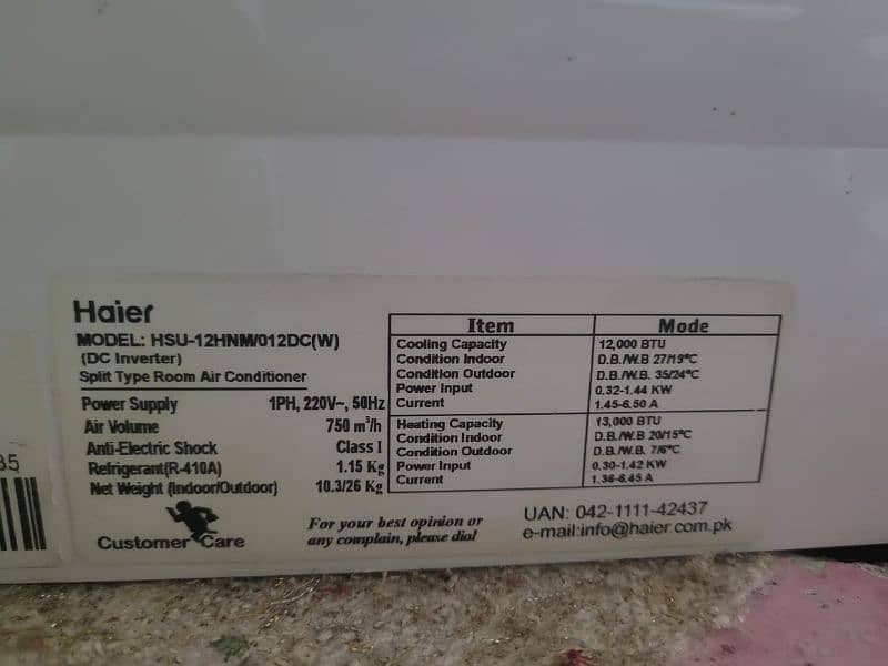 Haier 1 ton invertor AC for sale 1