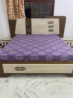 Used wooden bed set