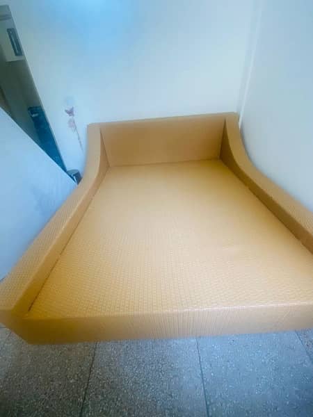 For Sale: Hardly Used King Size Cane Bed with Mattress 1