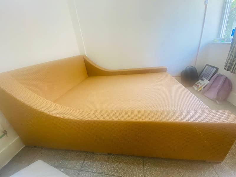 For Sale: Hardly Used King Size Cane Bed with Mattress 7