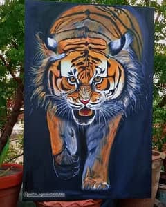 Oil painting of Asian Tiger