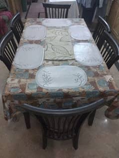 Wooden 6 Chairs Dining table