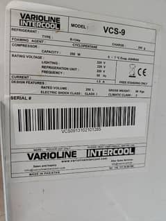 Varoline Intercool Single door fridge/chiller with glass door
