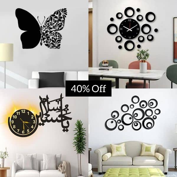 Beautiful Trendy Wall Clocks+ Home decorations 1