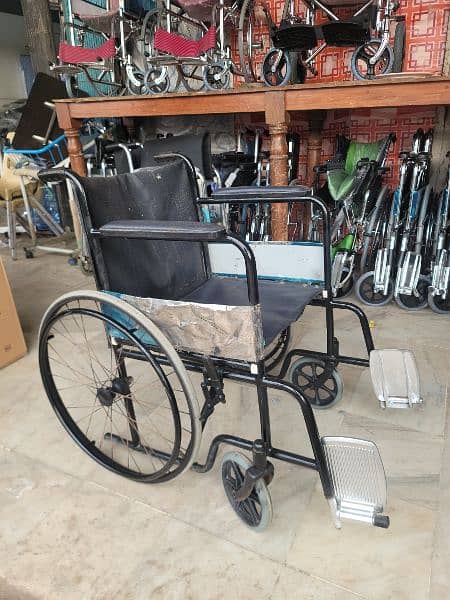 wheelchair used foldable pvc upholestry 8" front&24" rear wheel 1