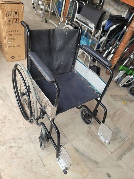 wheelchair used foldable pvc upholestry 8" front&24" rear wheel 2