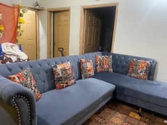 L shaped 7 seater sofa set new condition