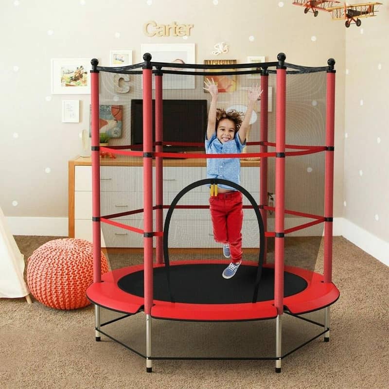 Trampoline | Jumping Pad | Round Trampoline | jumper | With safety net 0