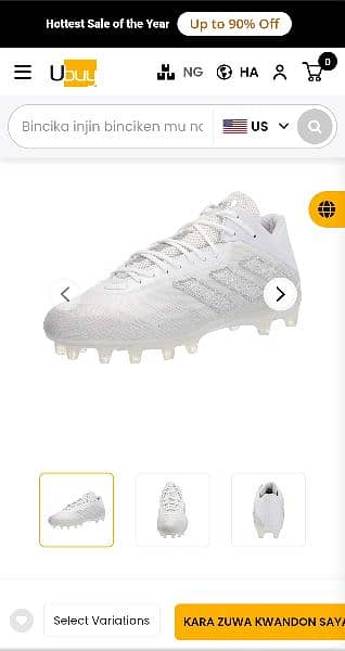 adidas 2019 Freak Carbon Low Football Cleats White/blue 1