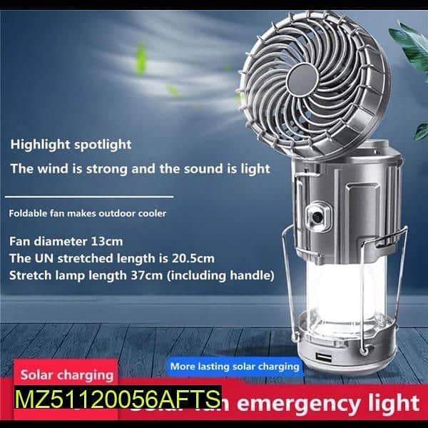 Solar Fan With Emergency Light ! 03202017301 2