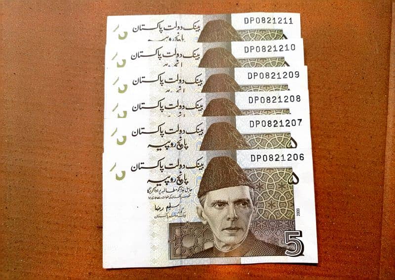 Pakistani Old 5 Rupees Notes 2