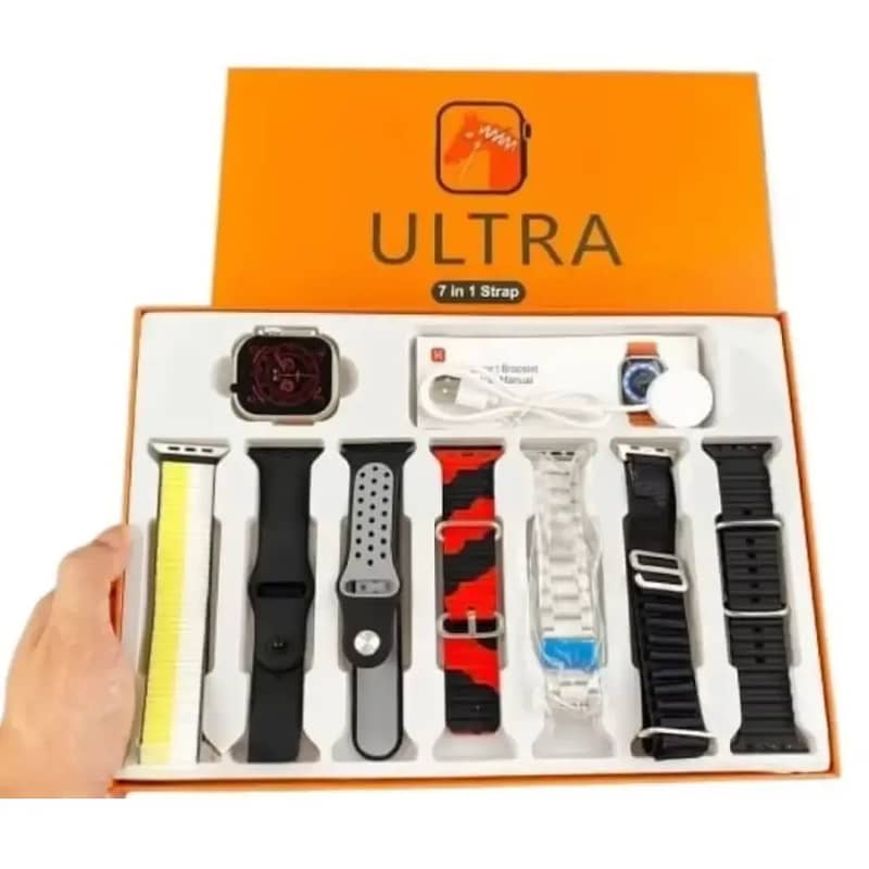 7 in 1 Ultra Smart Watch With 7 Straps and Wireless Charging Bluetooth 2