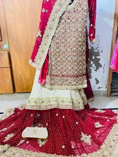 Bridal Baraat Suit with jewelry and Purse