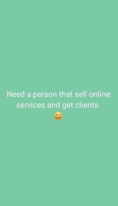 I need a seller , social media marketer or a person having a network