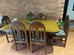 6 chairs and dining table