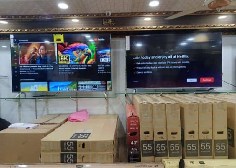 55 INCH ANDROID LED LATEST MODEL NEW  WITH WARRANTY CALL 03221257237 0