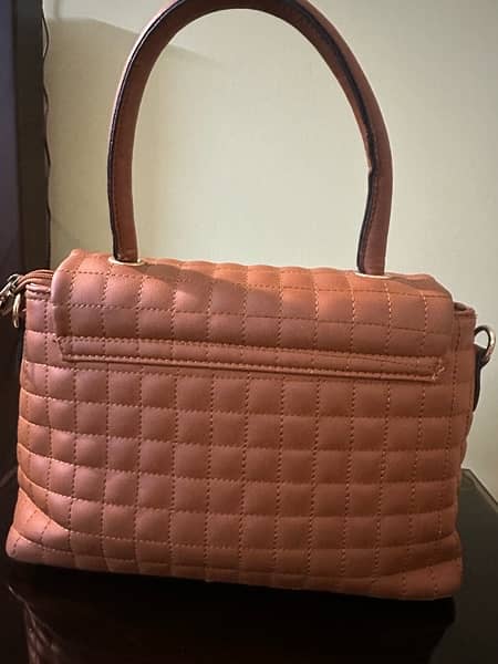 Caramel colored handbag 2