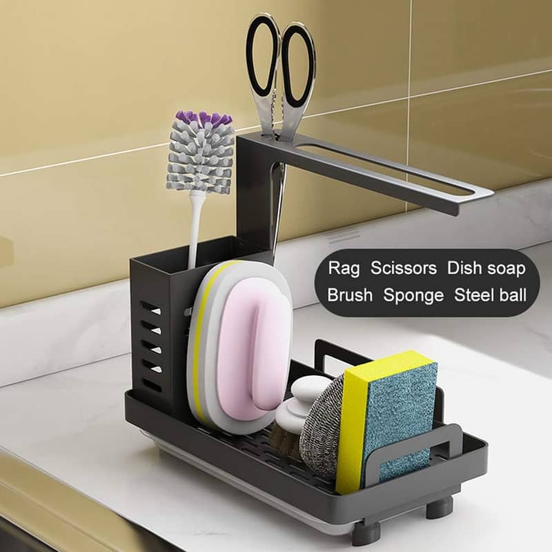 ADOAO Sink Caddy Organiser Sink Organiser Stainless Steel Kitchen 2