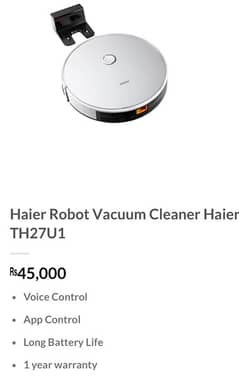 haier robot vaccume