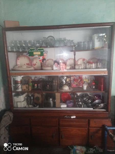 wooden showcase for sale 1