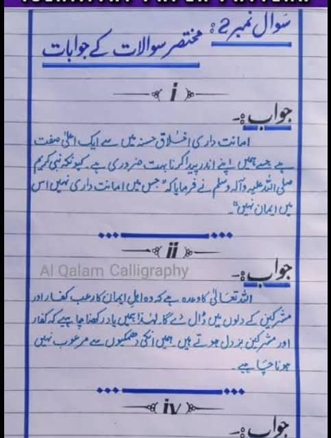 I can write Urdu assignment 12