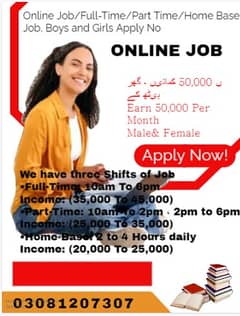 Online Job/Full-Time/Part Time/Home Base Job, Boys and Girls Apply No