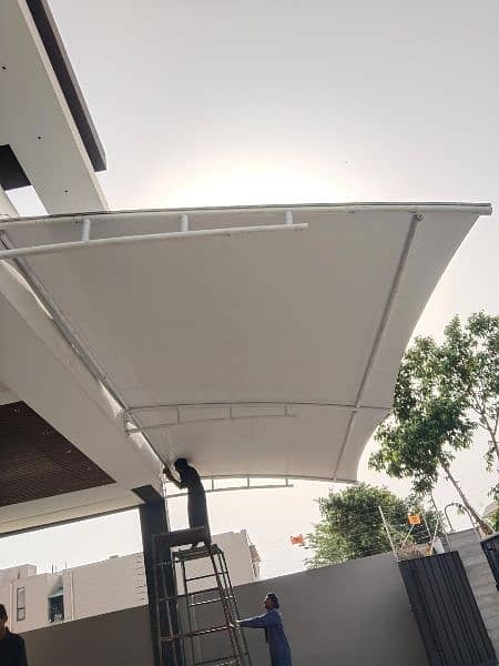 Tensile Car Parking Sheds | Pool Shed | Wall Shed | PVC Fabric Tensile 12