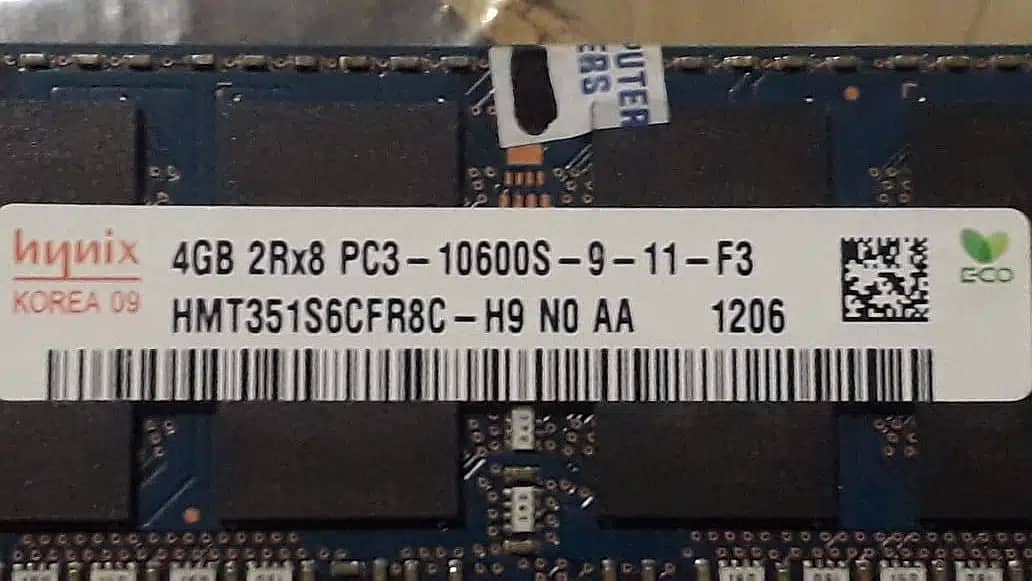 4GB DDR3-1333 SODIMM PC3-10600S Dual Rank x8 Module HMT351S6CFR8C-H9 1