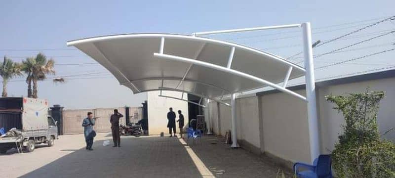 Canopy Sheds | Tensile PVC Shades | Car Parking Structure | Pole Shade 3