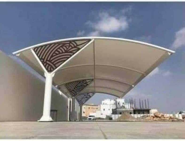 Canopy Sheds | Tensile PVC Shades | Car Parking Structure | Pole Shade 11