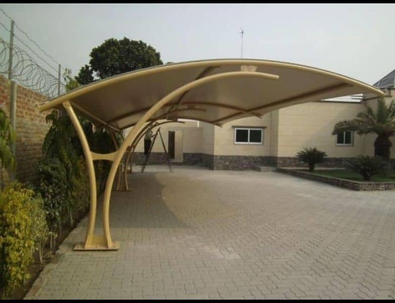 Canopy Sheds | Tensile PVC Shades | Car Parking Structure | Pole Shade 12