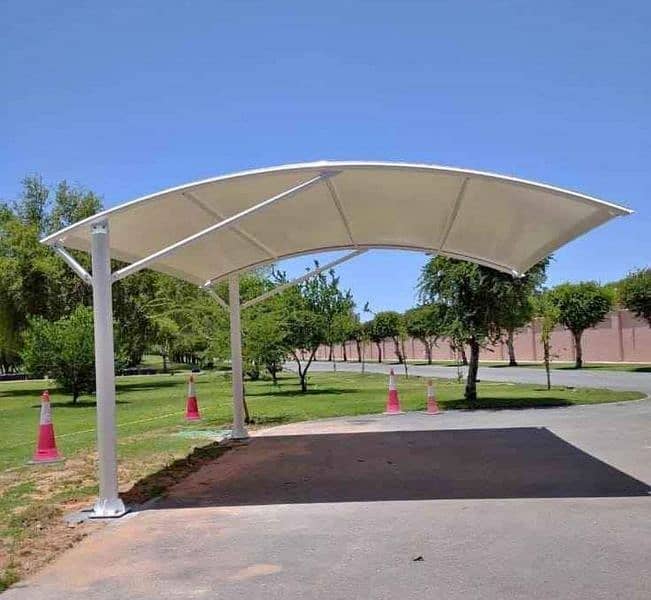 Canopy Sheds | Tensile PVC Shades | Car Parking Structure | Pole Shade 13