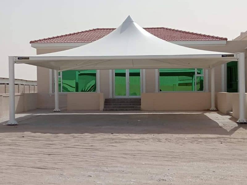 Canopy Sheds | Tensile PVC Shades | Car Parking Structure | Pole Shade 15